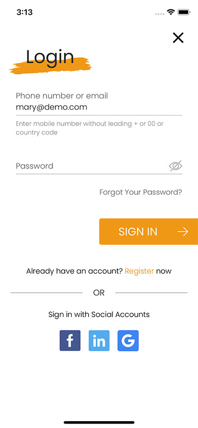 app login